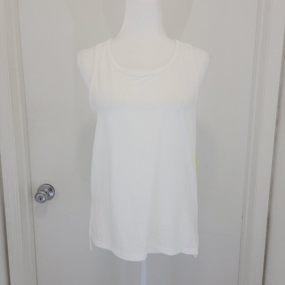Women's Laser Cut Tank Top White Color - Picture 1 of 6